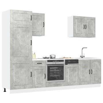 vidaXL 7-delige Keukenkastenset Kalmar bewerkt hout, Verzenden, Nieuw