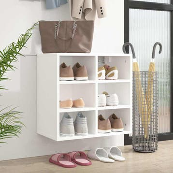 vidaXL Schoenenkast 52,5x30x50 cm wit, Verzenden