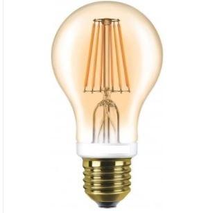LED Bulb - Filament - Dimbaar - E27 - A60 | Amber(goud) lic, Huis en Inrichting, Verzenden, Nieuw