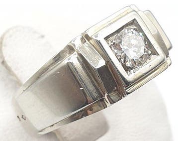 Ring - 18 karaat Witgoud - 0.40ct. tw. Diamant (Natuurlijk), Nieuw