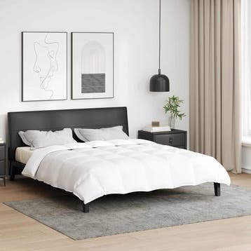 vidaXL Zomer Deken 240 x 220 cm Zomer Veer Wit Ademend, Huis en Inrichting, Verzenden, Nieuw