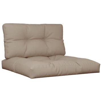 Lot 2 coussins palette taupe 70x70 - Jusqua epuisement -55%, Verzenden