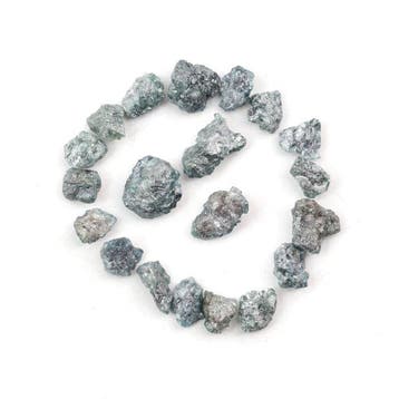 Diamant 31 ct blauwe ongeslepen ruwe diamantpartij voor