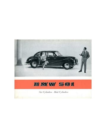 1955 BMW 501 V6 BROCHURE FRANS, Ophalen of Verzenden