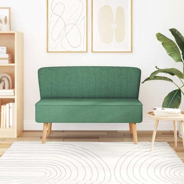 vidaXL bank / zetel 117x55,5x77 cm stof groen, Huis en Inrichting, Zetels | Zetels, Verzenden, Nieuw