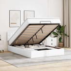 vidaXL Bed poef met matrassen en LEDs 140x200cm kunstleer, Verzenden, Nieuw