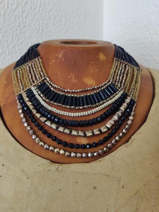Burlesque Statement Ketting - Statement ketting, Antiek en Kunst, Curiosa en Brocante