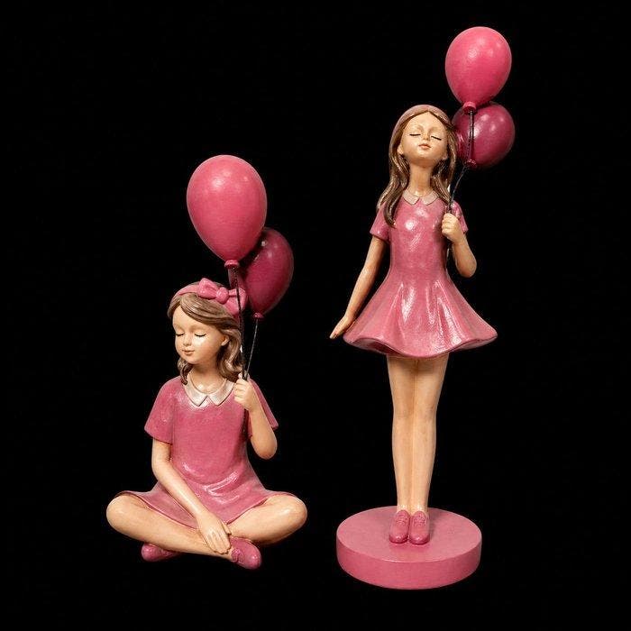 Beeld, balloon girl - 29 cm - polyresin, Antiek en Kunst, Curiosa en Brocante