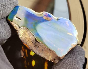Blue Amber - Hoge kwaliteit! Geen minimumprijs.- 33 g, Verzamelen
