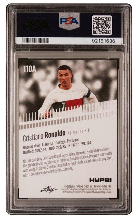 2023 Leaf HYPE! Gold Shimmer 1/1 Cristiano Ronaldo Special, Collections, Autocollants