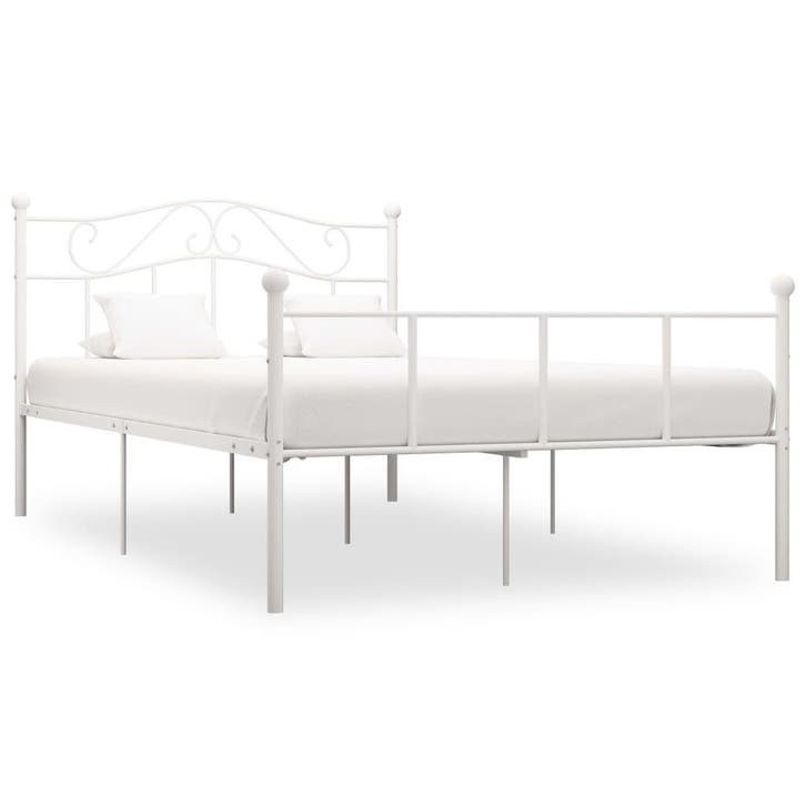 vidaXL Bedframe metaal wit 120x200 cm, Huis en Inrichting, Slaapkamer | Bedden, Nieuw, Verzenden