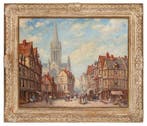 Pierre Le Boeuff (1899-1920) - French Village Square (St, Antiek en Kunst