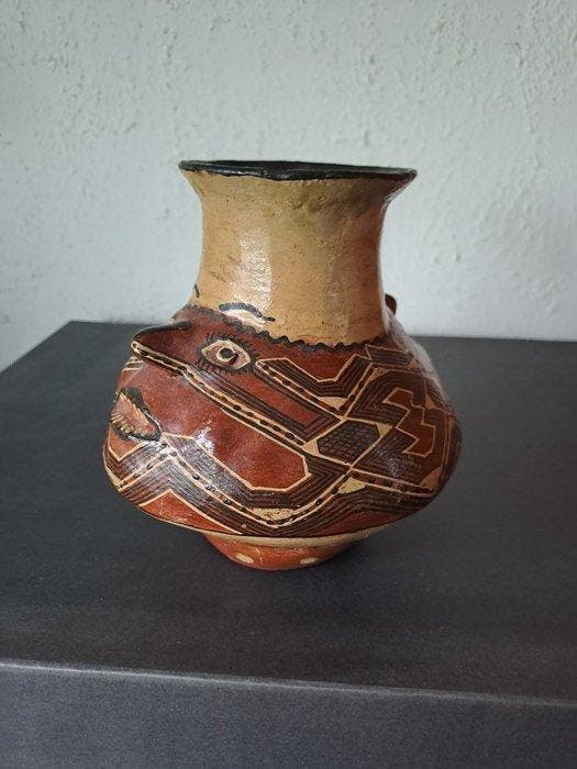 Shipibo - Pot - Aardewerk - Face vessel, Antiek en Kunst, Kunst | Niet-Westerse kunst