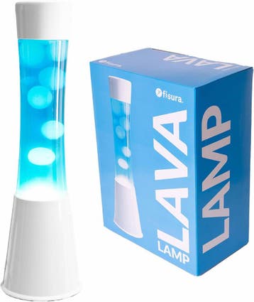 Lavalamp Wit (incl. extra lamp) | Retour deal, weg is weg!, Huis en Inrichting, Verzenden, Zo goed als nieuw, Glas