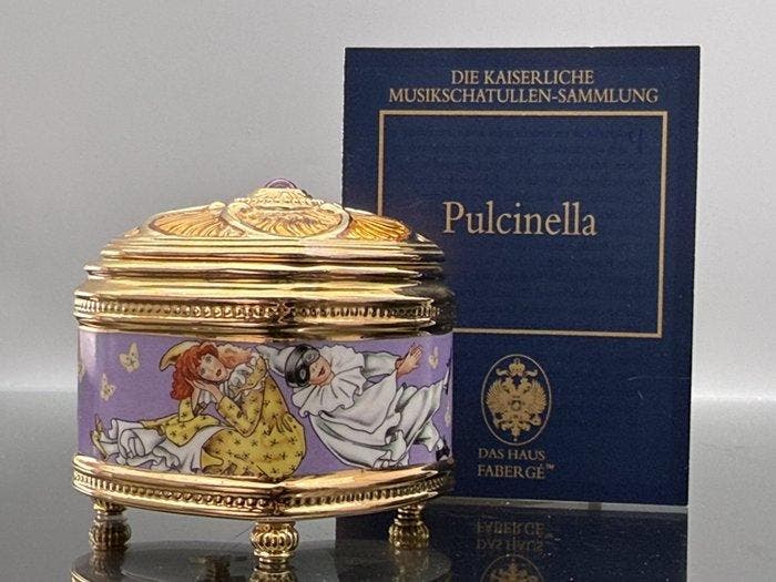 House of Faberge - Imperial 24 Karat Gold Plated Pulcinella, Antiquités & Art, Curiosités & Brocante