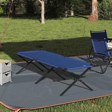 vidaXL Opvouwbaar Campingbed Blauw 210 x 80 x 46 cm Oxford, Verzenden