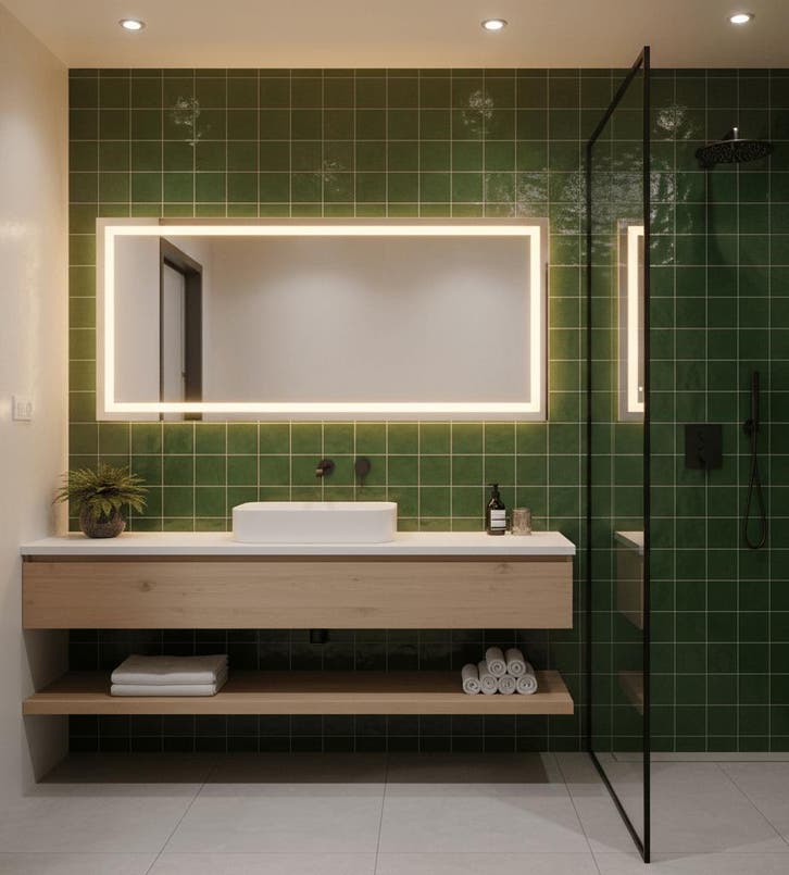Wandtegel Revoir Balance Handvorm Urano Groen Glans 10x10, Doe-het-zelf en Bouw, Tegels, Minder dan 20 cm, Minder dan 20 cm, 10 m² of meer