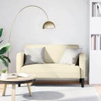vidaXL Loveseat bank / zetel 110 cm kunstleer crèmekleurig, Huis en Inrichting, Zetels | Zetels, Verzenden, Nieuw