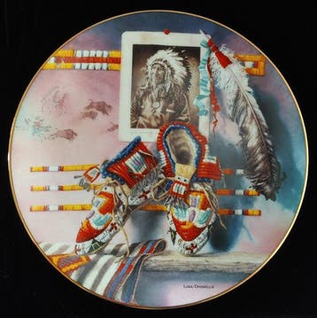 3 assiettes de collection à motifs amérindiens - États-Unis, Antiquités & Art