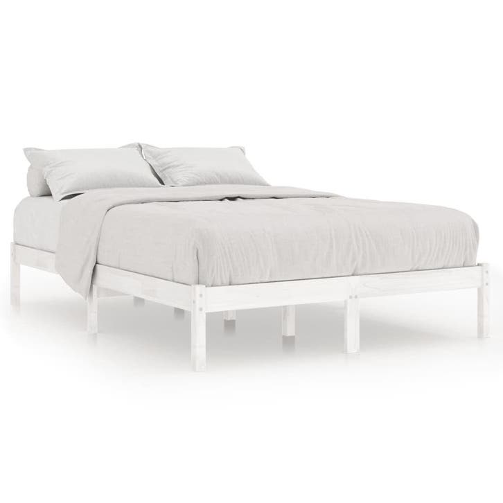 Massief grenen bed 160x200 | Retour deal | Knallerprijs, Huis en Inrichting, Slaapkamer | Bedden, 160 cm, 200 cm, Wit, Gebruikt