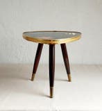 Table dappoint - Bois, Verre, Cuivre - table à plantes