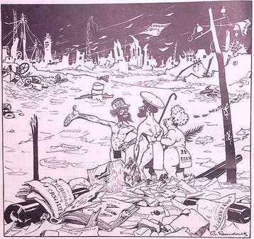 De toekomst van Europa op spotprent (lijst optie, Lithos), Verzenden