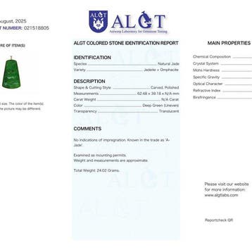ALGT Certified - Grote en Meesterlijke Natuurlijke Jadeïeten