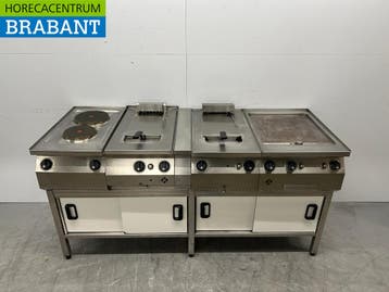 RVS MKN baklijn 2 pits fornuis, 2 x friteuse en bakplaat, Ophalen of Verzenden, Nieuw in verpakking