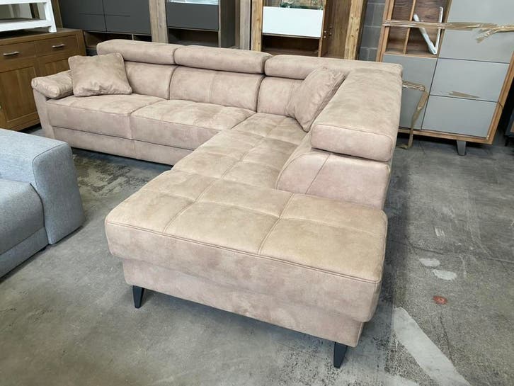 Monza hoeksalon, beige (nieuw, A-keuze), Huis en Inrichting, Zetels | Zetels, Nieuw, Metaal, Stof
