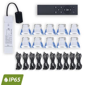 Luxar Inbouwspots Set 10 Stuks 12V IP65 met, Tuin en Terras, Verzenden, Nieuw, Netvoeding
