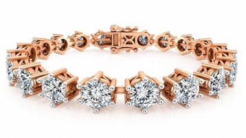Armband - 14 karaat Roségoud - 15.86ct. tw. Diamant, Nieuw