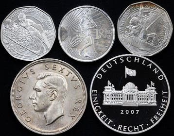 Wereld. Lot of 5 Coins 1952-2010 (Zonder minimumprijs)