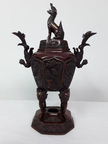 Brûleur dencens - Bronze - Bronze, période Meiji, Japon, Antiek en Kunst