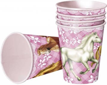 Paarden Bekers 200ml 8st, Verzenden