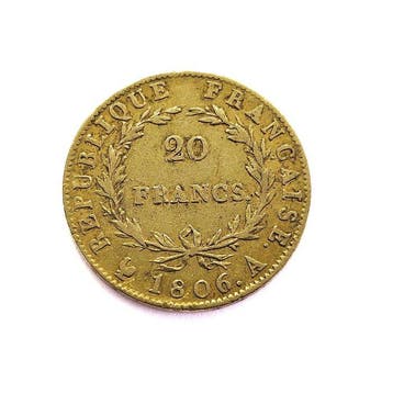 Frankrijk. Napoléon I (1804-1814). 20 Francs 1806-A, Paris