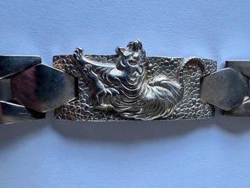 Zonder minimumprijs - Armband Tiger zilveren armband, mooi, Nieuw