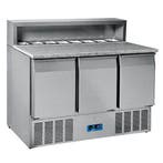 Pizzawerkbank | 415L | 3 Deuren (1/1 GN) | Boven 8x 1/6 GN, Verzenden, Nieuw in verpakking