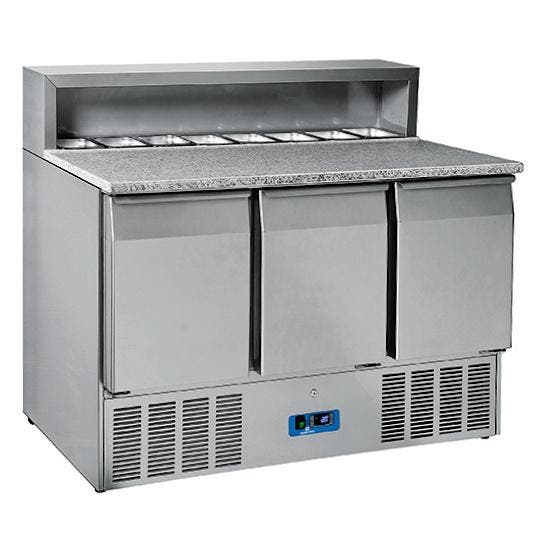Pizzawerkbank | 415L | 3 Deuren (1/1 GN) | Boven 8x 1/6 GN, Zakelijke goederen, Horeca | Keukenapparatuur, Nieuw in verpakking