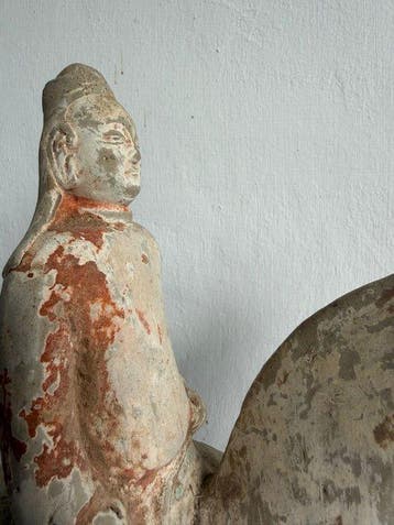 Oud Chinees, Tang-dynastie Terracotta Funerair Mingqi-paard