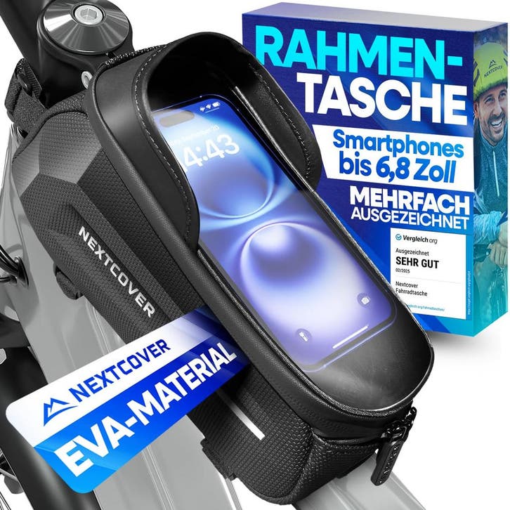 2dekans | Nextcover® frame tas fiets - Telefoonvak met, Fietsen en Brommers, Fietsaccessoires | Fietstassen, Ophalen of Verzenden