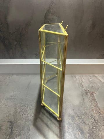 Vitrine - Verre, laiton et miroir