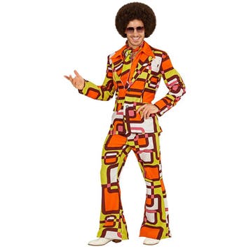 Disco 70S Kostuum Oranje Heren, Verzenden, Nieuw