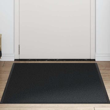 vidaXL Deurmat 90x150 cm zwart, Verzenden, Nieuw