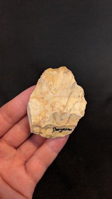 Paleolithisch Vuursteen Bifaciaal gereedschap uit vuursteen,