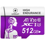 LUXWALLET XC U3 - 512 GB Micro SD Kaart  - TF  Klasse 10 -, Audio, Tv en Foto, Foto | Geheugenkaarten, Verzenden, Nieuw