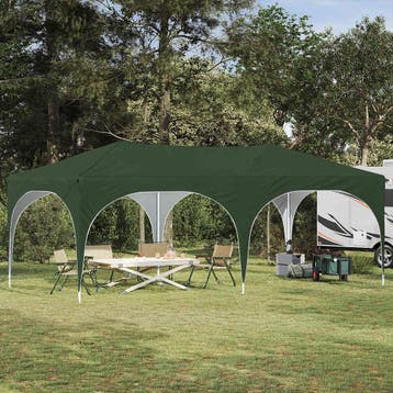 vidaXL Pop-up Feesttent 575 x 288 x 245 cm Groen Oxford Stof, Verzenden, Nieuw