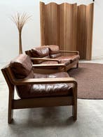 Rolf Benz - Ensemble de sièges (2) - Cuir, Chêne - Fauteuils, Antiek en Kunst, Antiek | Meubels | Stoelen en Sofa's