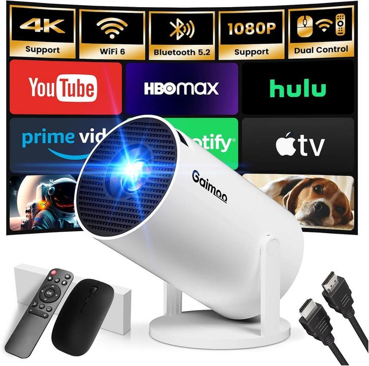 Smart TV Mini Projector 1080P Tweede Kansje OP=OP!, Audio, Tv en Foto, Beamers, Nieuw, Verzenden