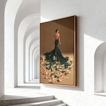 Iconica - Emerald Gown - unique 1/1 XXL (150 x 100 cm), Antiek en Kunst