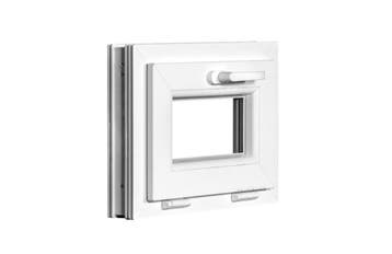 PVC raam kiep b60xh40 cm wit stomp Hoogrendement Hr++, Gevelraam of Ruit, Minder dan 80 cm, Minder dan 80 cm, Nieuw
